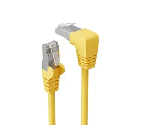 Shiverpeaks žlutá / Patch kabel / Cat6 S/FTP / úhlový-rovný RJ45 / 7,5 m / 250 MHz