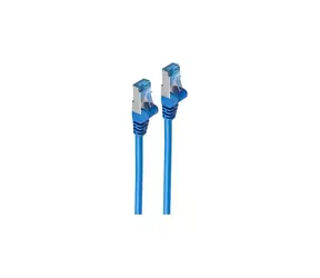 Shiverpeaks CAT6A S/FTP modrá / Patch kabel / 0,25 m / 500 MHz