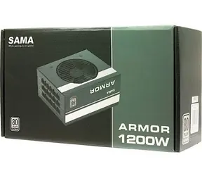 Inter-Tech SAMA FTX-1200-A Armor černá / Zdroj / ATX 2.4 / 1200W / 80 PLUS Platinum / Plně modulární / 120 mm