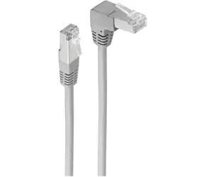 Shiverpeaks šedá / Patch kabel / Cat6 S/FTP / RJ-45 lomený-rovný / 1 m