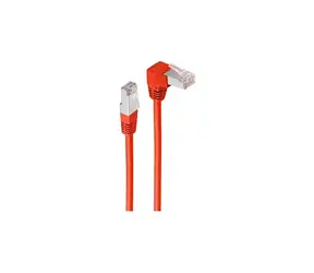 Shiverpeaks červená / Patch kabel / Cat6 S/FTP / úhlový-rovný konektor RJ45 / 10 m
