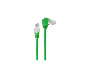 Shiverpeaks zelená / Patch kabel / Cat6 S/FTP / úhlový-rovný konektor RJ45 / 10 m