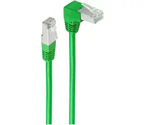 Shiverpeaks Cat6 S/FTP PIMF zelená / Patch kabel / RJ-45 lomený/rovný konektor / 0,5 m
