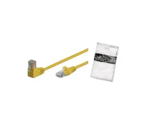 Shiverpeaks žlutá / Patch kabel / Cat6 S/FTP / RJ-45 lomený-rovný / 1 m