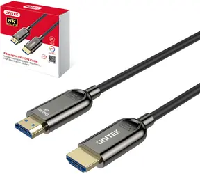 Unitek C11085GY01-20M černá / Kabel HDMI 2.1 / 20 m / 8K 60Hz / 4K 144Hz / HDR