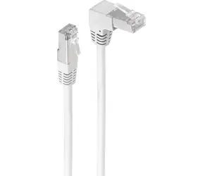 Shiverpeaks bílá / Patch kabel / S/FTP / Cat6 / RJ-45 lomený-rovný / 5 m