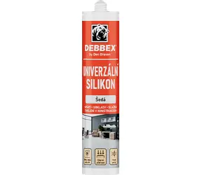 DEBBEX by Den Braven Univerzální silikon 280 ml šedá / Silikonový tmel / Kartuše