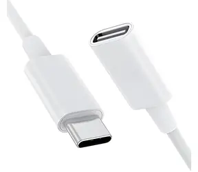 PremiumCord USB-C prodlužovací kabel bílý 2 m / Prodlužovací kabel USB / USB 3.2 Gen 1 / C/male - C/female