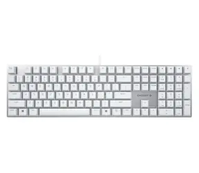 Cherry KC 200 MX stříbrno-bílá / Mechanická klávesnice / Cherry MX Brown / drátová / USB / US layout