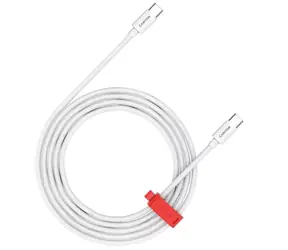 Canyon CC100AB bílá / Kabel / USB-C - USB-C / PD 100 W / 480 Mbps / 2 m