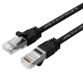 Lanview HIGH-FLEX Cat6a UTP černá / Síťový kabel / RJ-45 / 0,5 m / PoE+ / LSZH