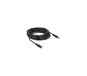 DeLock Jack 3,5 mm 4 pin černá / Prodlužovací audio kabel / 5 m