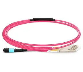 Lanview Patchcord MTP-LC/UPC fialový / Optický patch kabel / Duplex / Multimode OM4 / LSZH / 2 m