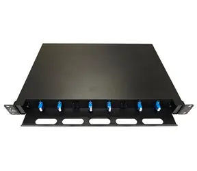 Lanview Výsuvný optický patch panel LC 12 vláken / Patch panel / 19" / 1U / SM OS2 / LC duplex