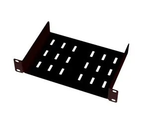 Lanview RA10100BL černá / Police do racku / 10" / 1U / hloubka 150 mm / nosnost 30 kg