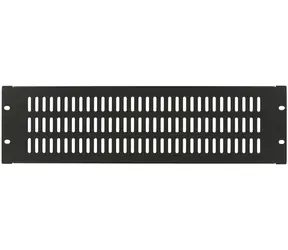 Lanview Ventilační zaslepovací panel 19" černá / Zaslepovací panel / 3U / perforovaný / šroubovací montáž