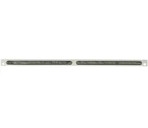 Lanview 19" kabelový organizér 0,5U bílá / Organizér kabelů / L profil / kartáčový průchod / 482x112x22 mm