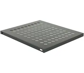 Lanview 19" 1U / Police do racku / hloubka 80 cm / nosnost 50 kg / černá
