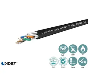 Lanview Cat6a U/FTP černá / Instalační kabel / 305 m / LSZH / Dca / AWG23