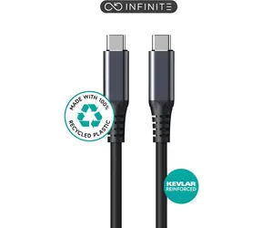 eSTUFF INFINITE černá / Kabel USB-C / USB4 Gen2x2 / 2 m / 100 W / 20 Gbps / 8K/60Hz