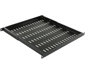 Lanview RAS800BL černá / Police do racku / 19" / 0,5U / nosnost 50 kg / hloubka 470 mm