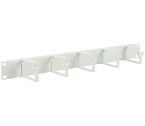 Lanview RAO100WH / Kabelový organizér / 1U / 19" / 5 háčků / bílá