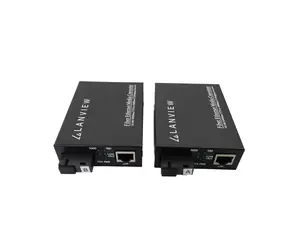 Lanview Mediakonvertor SC-RJ45 / Mediakonvertor / Multi/Single-mode / 20 km / Auto MDI/MDI-X / IP20