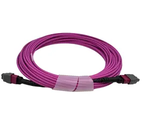 Lanview MTP optický patch kabel fialová / Optický patch kabel / OM4 / Multimode / 10 m / LSZH