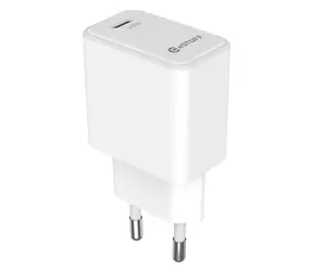 eSTUFF USB-C PD 20W bílá / Nabíječka / 1x USB-C / 20 W / 100-240 V