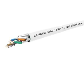 Lanview Cat6a U-FTP kabel bílá / Instalační kabel / 305 m / LSZH / AWG23 / Dca