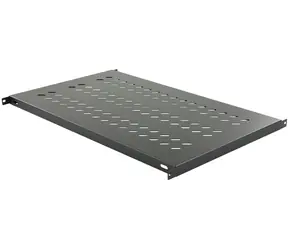 Lanview 19" 1U (RAS110BL) černá / Police do racku / hloubka 725 mm / nosnost 50 kg