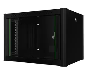 Lanview Wallmount Pro 7U 19" černý / Nástěnný rozvaděč / 600x450x423 mm / Předsmontovaný / Skleněné dveře