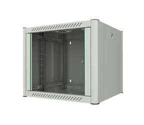 Lanview 19" Rack Wallmount Pro bílá / Nástěnný rozvaděč / 9U / 600×560 mm / Skleněné dveře