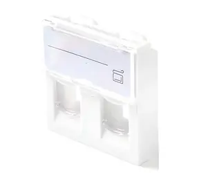 Lanview LKS830 Euro Outlet 45x45 / Datová zásuvka / 2 porty / s clonkou