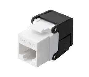 Lanview Keystone jack RJ45 černo-bílá / Keystone jack / CAT5e / UTP / 100 MHz