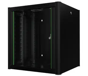 Lanview Rack Wall Mount Pro černá / Nástěnný rozvaděč / 19” / 12U / 600×560×645 mm / nosnost 80 kg