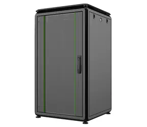 Lanview Data Line 20U/600x600 černá / Stojanový rozváděč / 19" / Skleněné dveře / Nosnost 2000 kg