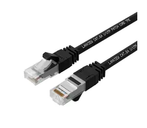 Lanview CAT6a U/UTP 5m černá / Síťový kabel / LSZH / RJ-45 / PoE+