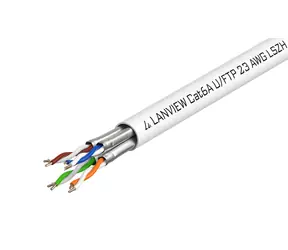 Lanview Cat6a U/FTP kabel na cívce 500 m bílý / Síťový kabel / LSZH / 10GBase-T / 23 AWG