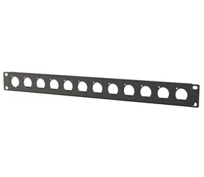 Lanview Patch panel 12x D-type černý / Patch panel / 1U / 12 portů / D-type XLR