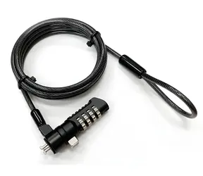 eSTUFF Kabelový zámek s kódovým kolečkem Nano Slot (GLB220105-ITH) / Kabelový zámek / Kombinační / Nano Slot / 1,8 m