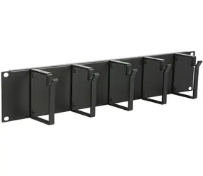 Lanview 2U kabelový organizér černý / Organizér kabelů / 19" rack / 5 háčků