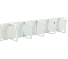 Lanview 2U kabelový organizér bílý / Organizér kabelů / 19" rack / 5 háčků