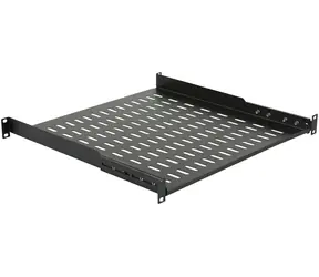 Lanview 19" 1U (RAS405BL) / Police do racku / hloubka 450 mm / nosnost 50 kg / černá