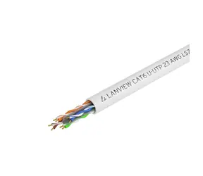 Lanview Cat6 U/UTP bílá / Síťový kabel / 305 m / bez konektorů / LSZH / PoE++
