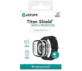 eSTUFF TitanShield pro Apple Watch Ultra čirá / Ochranné sklo / 9H / Bez rámečku