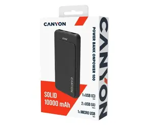 CANYON OnPower 100 / Powerbanka / 10000mAh / 1x USB-C / 1x microUSB / 2x USB-A