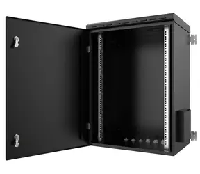 Lanview nástěnný rozvaděč 16U černý / Nástěnný rozvaděč / 19" / 600x450x810 mm / IP55
