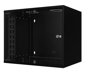 Lanview SOHO černá / Nástěnný rozváděč / 9U / 535x400x440 mm / nosnost 80 kg / IP40