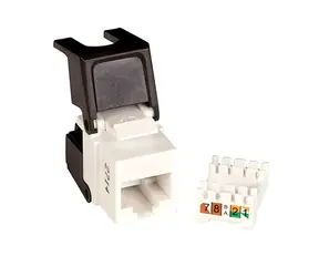 Lanview PRO Keystone konektor RJ45 černo-bílá / Konektor RJ45 / Cat5e / UTP nestíněný